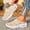 Beige, variant on Women's Breathable Mesh -On Mule Sneakers, Comfortable Air Cushion Platform Walking Shoes, Closed-Toe Backless Slippers for Indoor & Outdoor, 4 Colors