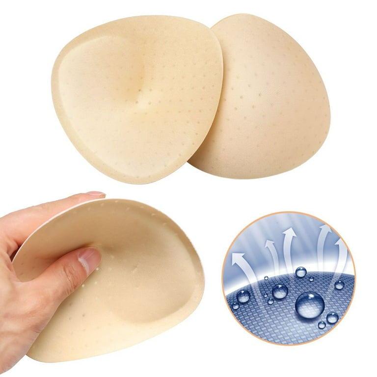 1Pair Women Bra Padding Inserts Thicker Sponge Bra Pads Breast