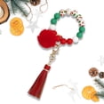 thumbnail image 3 of Llavero de pulsera navideña, llavero, llavero, llavero con borla para rojo, 3 of 8