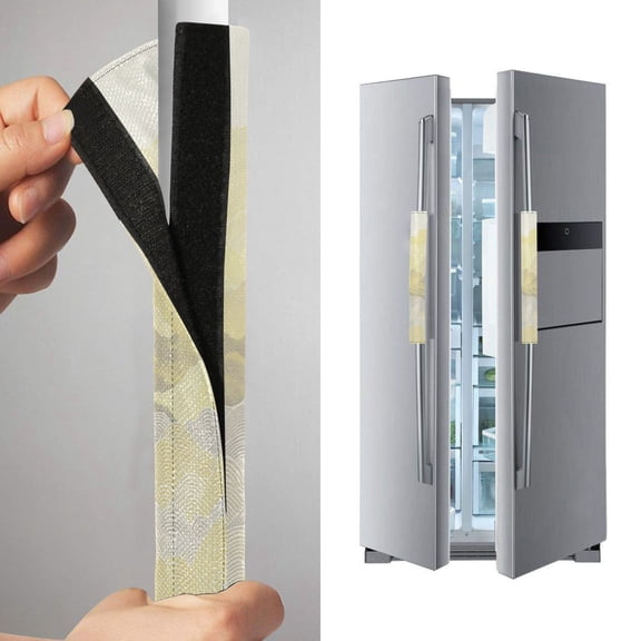 2 Pack Universal Adjustable Appliance Handle Covers for Fridge Oven Dishwasher Kitchen Decor Patterned Hills
