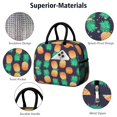 thumbnail image 4 of Lunch Bag Lunch Box for Women Reusable Insulated Lunch Bags,Water-Resistant Cute Pineapple Fruit Cooler Lunch Tote Bag, Large Capacity for Work Travel Picnic, 4 of 6