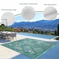 thumbnail image 3 of Teal Dragonfly Outdoor Rug for Patio/Deck/Porch, Non-Slip Large Area Rug 6 x 9 Ft, Vintage Geometric Glass Animal Flower Indoor Outdoor Rugs Washable Area Rugs, Reversible Camping Rug Carpet Runner, 3 of 8