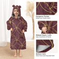 thumbnail image 3 of FORMRS Wearable Blanket Hoodie with Sleeves for Kids Cozy Flannel Sweatshirt, Circular Gold Pattern, 3 of 7