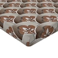 thumbnail image 4 of Ambesonne Vintage Fitted Sheet, Mosaic Retro Floral Print, California King, Caramel Taupe and Dark Tan, 4 of 5