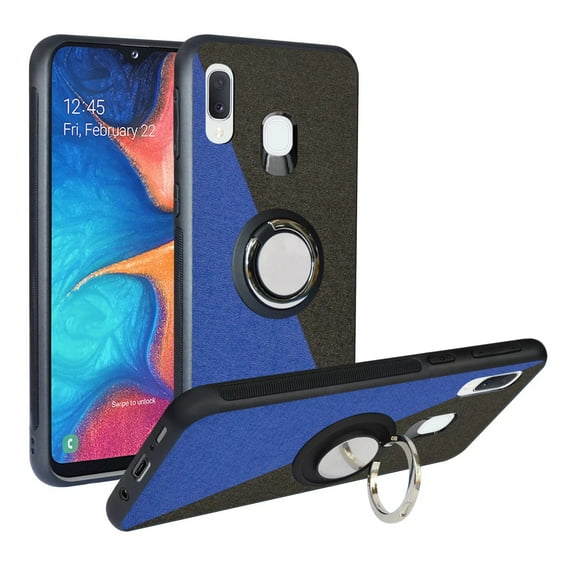 Labanema Samsung Galaxy A20e 2019 /SM-A202 Case with 360 Degree Rotating Ring Stand, Support Magnetic Car Mount, Protective Cover for Samsung Galaxy A20e 2019 /SM-A202 (Blue Black)