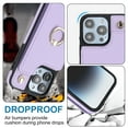 thumbnail image 4 of ELEHOLD for iPhone 13 Wallet Crossbody Case with Organ Card Slots Metal Finger Ring Holder Kickstand Crossbody Shoulder Strap Shockproof Purse Cover for Women Girls,lightpurple, 4 of 8