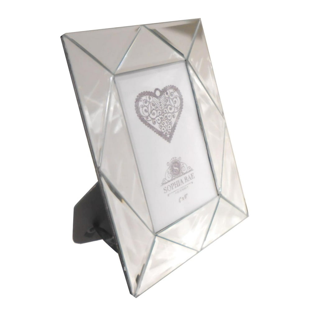 4X6 Beveled Triangle Mirrorred Picture Frame