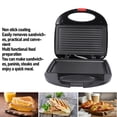 thumbnail image 6 of M Buder Sandwich Maker Electric Panini Press Grill 750W Intelligent Temperature Control Steak Breakfast Maker (9.06 inches / 23 cm), 6 of 9