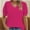 Hotpink, variant on Womens Summer Tops Short Sleeve V Neck T Shirts Swiss Dot Puff Sleeve Tops Loose Casual Tshirts