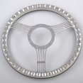 thumbnail image 3 of Flashpower 15.5'' Billet Steering Wheels Wood half wrap Banjo Corvair Impala Chevy II, 3 of 4