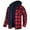 Red, variant on Autumn And Winter Men's Plaid Classic Fashion Casual Hooded Coats