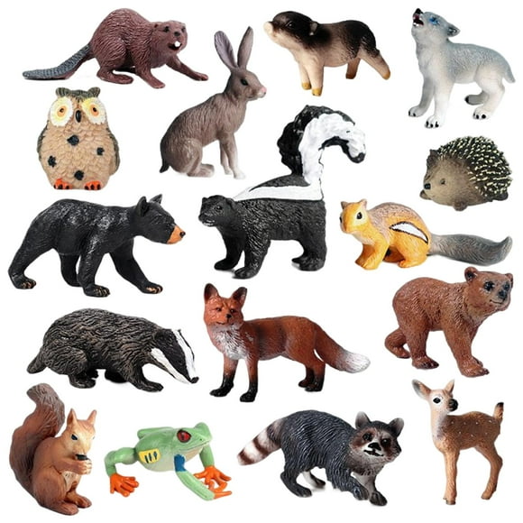 Forest Animals Figures Educational Toys Animal Model Set for