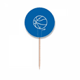 thumbnail image 1 of Sports Basketball Chasing Delivery Toothpick Flags Round Labels Party Decoration, 1 of 3