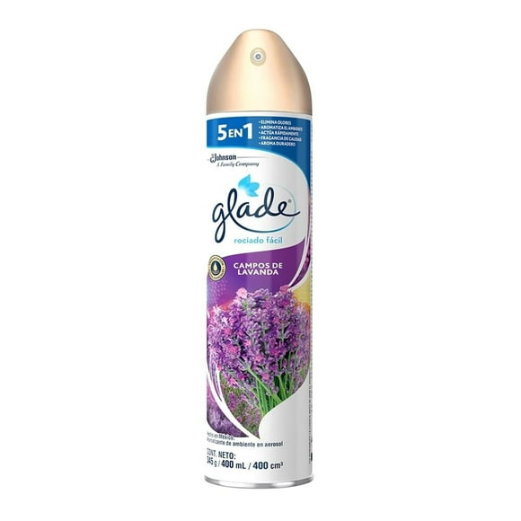 Aromatizante en aerosol Glade Campos de Lavanda 400 ml