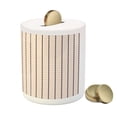thumbnail image 3 of Geometric Piggy Bank, Peach Colored Diamond Shapes on Cream Background Simplistic Diagonal Tile Print, Ceramic Coin Bank Money Box for Cash Saving, 3.6" X 3.2", Peach Cream, by Ambesonne, 3 of 4