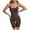 Coffee, variant on Dealovy Bodysuits for Women Low Cut Slim Fitted Solid Color Shapewear Spaghetti Strap Sleeveless Basic Jumpsuits