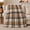 Neutral Check, variant on Rustic Dark Plaid Flannel Blanket, Brown Black Burgundy Gold Check Pattern for Sofa Couch Bed Living Room Bedroom Cabin Home Decor Holiday Gift for Lodge Lovers