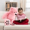thumbnail image 4 of WOWMAX 3 Foot Giant Teddy Bear Daney Cuddly Stuffed Plush Animals Teddy Bear Toy Doll for Birthday Christmas Pink 36 Inches, 4 of 5