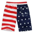 thumbnail image 7 of Shorts for Boys Independence Day American Flag Prints Beach Casual Shorts for Toddler Kids Boys 4Th of July Cotton Shorts Lounge Shorts White 2 Years-3 Years, 7 of 7