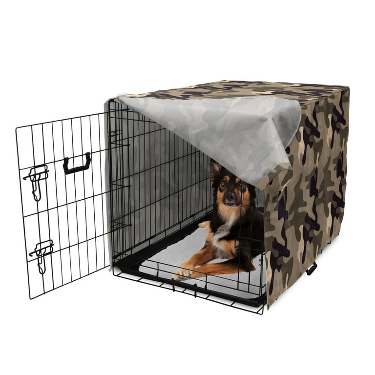 Camo top dog crate