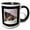 Black/White, variant on 3drose, Cute Sleeping Black Brown Tabby Cat Photo, 15oz Two-tone Black Mug