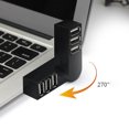 thumbnail image 2 of Inteprter 3 puertos USB 2.0 Mini Rotate Splitter Adapter Hub para PC Notebook Laptop 6J16 Juegos de teclado y mouse para computadora, 2 of 8
