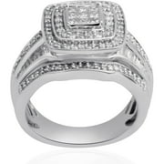 1.00 Carat T.W. Diamond Sterling Silver Anniversary Ring