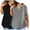 #Dark Gray, variant on DPTALR George 2PC Women's V-neck Solid Color Oversized T-shirts,Army Green,Size XXXL