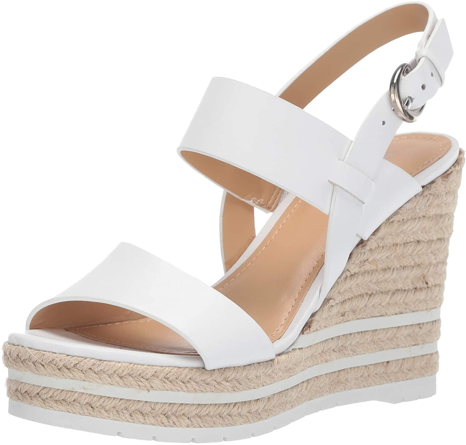 nine west white wedge sandals