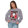 thumbnail image 5 of Kanji Style Betty Boop Major Sass Women Crewneck Sweatshirt Brisco Brands S, 5 of 6