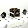 Adult 80th Birthday - Gold - Birthday Party Centerpiece & Table Decoration Kit