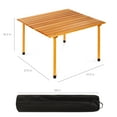 thumbnail image 7 of Best Choice Products 28x28in Foldable Indoor Outdoor Portable Wooden Table for Picnics, Camping, Beach w/ Carrying Case, 7 of 7