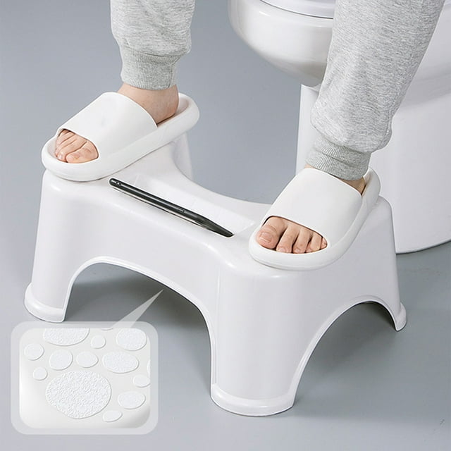 RKSTN Chamber Pot Bench Toilet Stool Squatting Poop Stool Bathroom Potty Step Stool Toilet Assistance Steps Step Stool Fits All Toilets Detachable Stackable