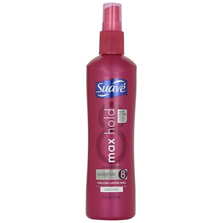 Suave Max Hold Unscented Non Aerosol Hairspray, 11 oz