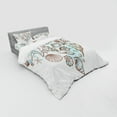 thumbnail image 2 of Ambesonne Nautical Bedding Set 4 Pcs, Scallop Starfish Whelk, Queen, Brown Warm Taupe Teal, 2 of 2