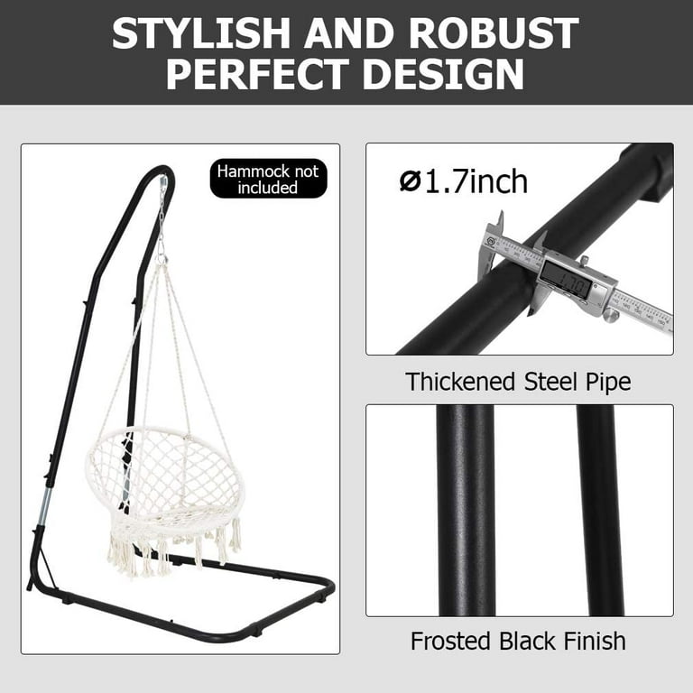 FDW Hammock Chair Stands hammock stands Hanging Hammock Stands Outdoor Solid Steel hammock Stand Only for Hanging Hammock Air Porch Swing Chair