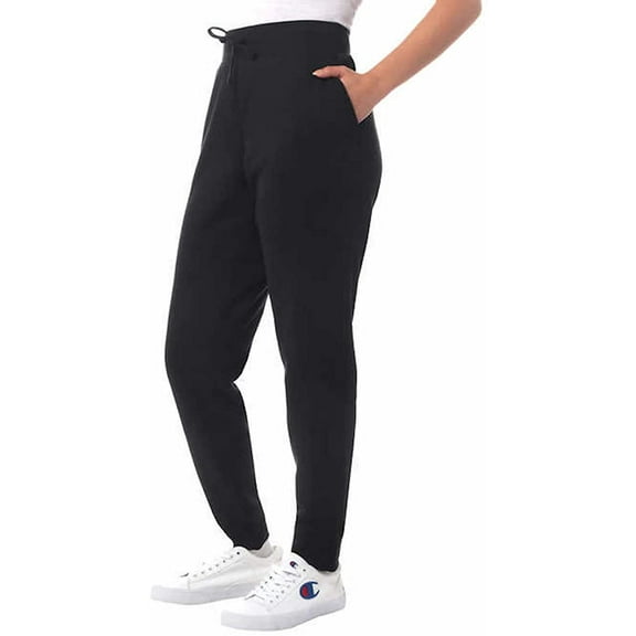 Champion Women's Sueded Fleece Jogger Pants Athletic (Small, Black)