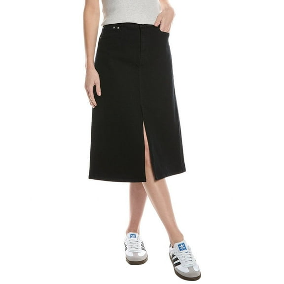 Proenza Schouler White Label womens  Denim Midi Skirt, 10, Black