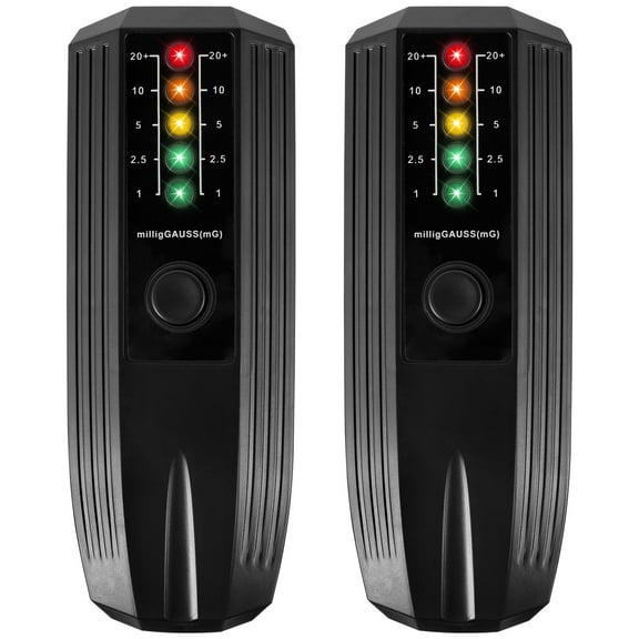 Adifare 2Pcs EMF Meter Electromagnetic Radiation Field Detector 50Hz-20000Hz Portable EMF Reader Battery Operated EMF Meter with Sound Light Alarm for Measurement
