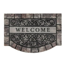 DERONA Thick Outdoor Welcome Mat,24*36" Large Front Door Mat Entrance,Durable Front Door Welcome Mat,Heavy Duty Non-slip Rubber Outdoor Mat for Home Entrance