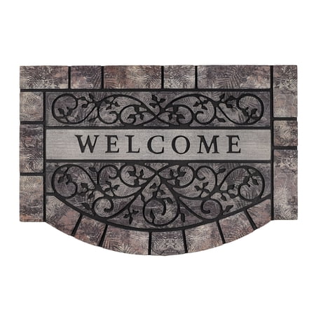 DERONA Thick Outdoor Welcome Mat,24*36" Large Front Door Mat Entrance,Durable Front Door Welcome Mat,Heavy Duty Non-slip Rubber Outdoor Mat for Home Entrance