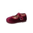 thumbnail image 4 of hengsof Girls Velvet Ballet Flats Spring Solid Color Toddler formal Shoes Soft Sole Princess Shoes Infant Baby Girls Casual Party Shoes, 4 of 5