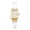 White, variant on Women Rectangle Watches: Elegant Dainty Vintage Silicone Strap Roman Numeral Scale Analog Quartz Wristwatch