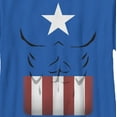 thumbnail image 2 of Boy's Marvel Captain America Muscles Suit Graphic Tee Royal Blue Small, 2 of 5