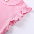 thumbnail image 4 of TOWED22 Toddler Infant Lovely Outfits 2pcs Tank Shirts Sleeveless Shorts Cute Summer Clothing Sets Sweet with Pockets(Pink,2-3 Y), 4 of 9