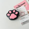 thumbnail image 2 of for Samsung Galaxy Buds FE(2023)/Buds 2 pro/Buds Live/Buds pro/Buds 2 Cover,Cute Cartoon Fun Kawaii Cat's paw Pattern Design Silicone Earphone case with Hook (Black), 2 of 5