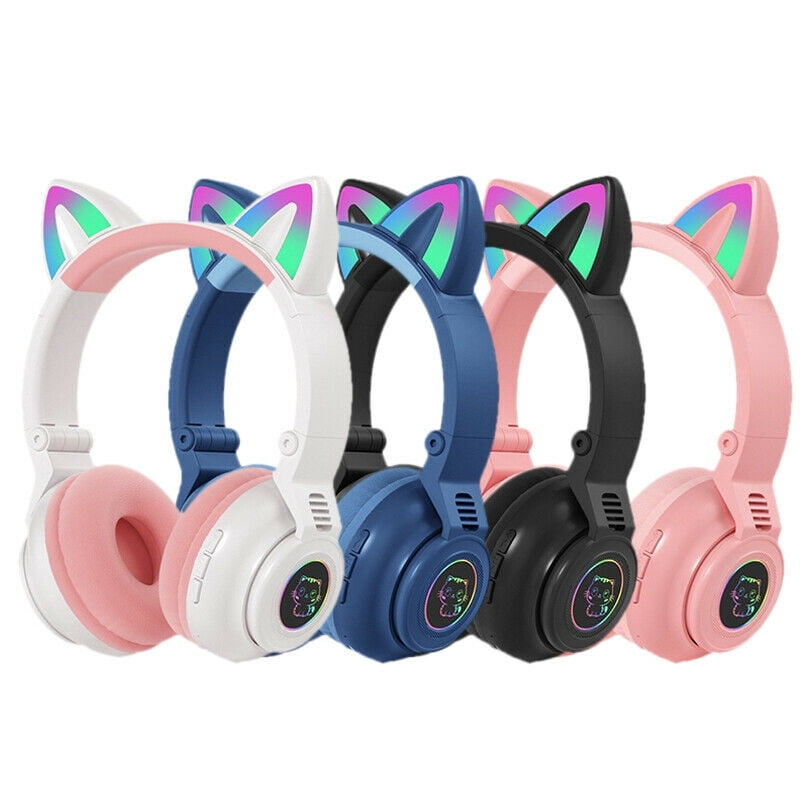 Наушники со светящимися ушками bluetooth. Наушники с ушками Cat Ear STN-26. Беспроводные наушники со светящимися ушками Cat Ear STN-28. Детские наушники беспроводные с ушками STN 26. Наушники беспроводные STN-26.