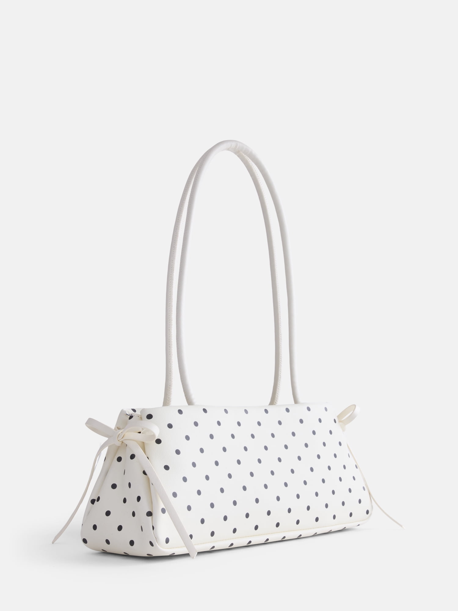 No Boundaries Women's Bow Shoulder Bag, Polka Dot