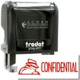 thumbnail image 1 of Self-Inking Confidential with Logo Stamp, Trodat Printy 4911, Press and Print Stamping, Impression Size 5/8" x 1-1/2", Up to 10,000 Impressions - Red Ink, 1 of 10