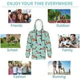 thumbnail image 5 of Lsque Christmas Dachshund Patten Youth Hoodie Sweatshirt Pullover with Kangaroo Pocket Boys and Girls Hoodie Warm Hoodie for Kids-Large, 5 of 6